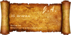 Jó Aranka névjegykártya